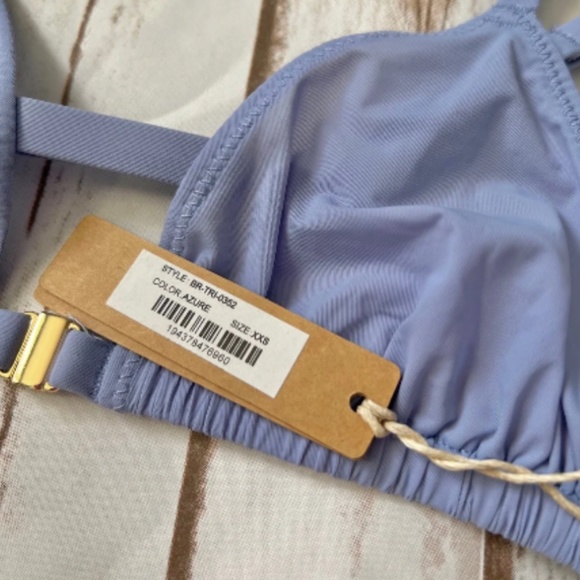 SKIMS Jelly Sheer Triangle Bra Azure XXS - Picture 3 of 4